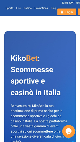 Kikobet Casino Homepage Mobile