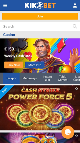 Kikobet Casino Jackpot Mobile