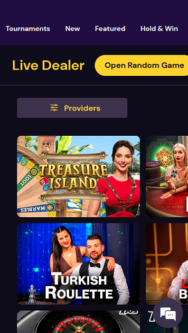 Live Dealer screenshot of King's Chip Casino for Mobile