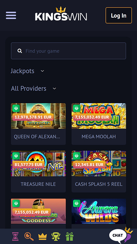 KingsWin Casino Mobile Jackpot