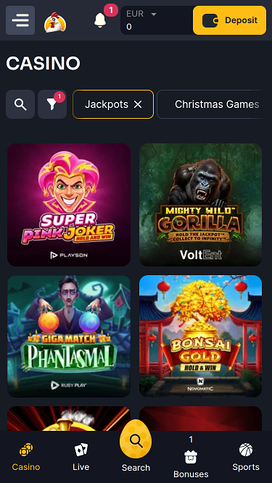 Koko.bet Casino Mobile Jackpot