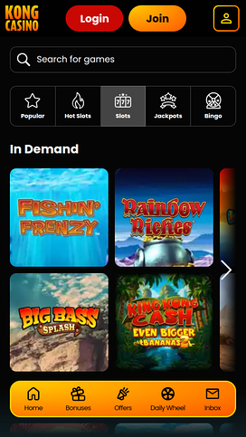 Kong Casino Mobile Games
