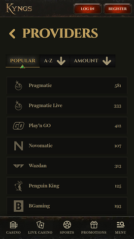 Kyngs Casino Mobile Game Developers