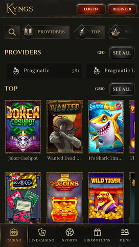 Kyngs Casino Mobile Games