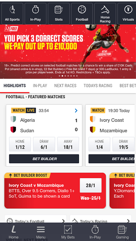 Ladbrokes Casino Mobile Sports