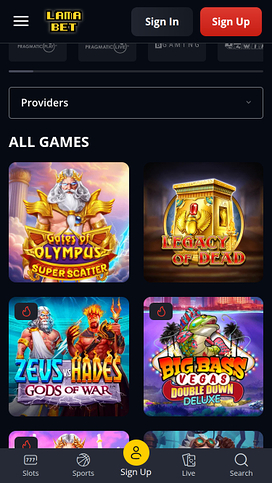 Lamabet Casino Mobile Games