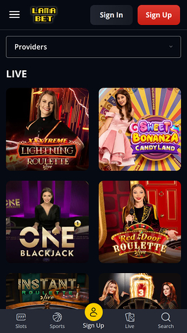 Lamabet Casino Mobile Live Dealer