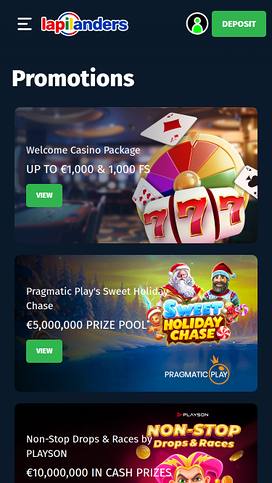 Lapilanders Casino Mobile Promotions