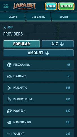 Larabet Casino Mobile Game Developers