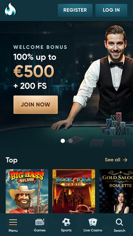 Legend Play Casino Mobile Homepage