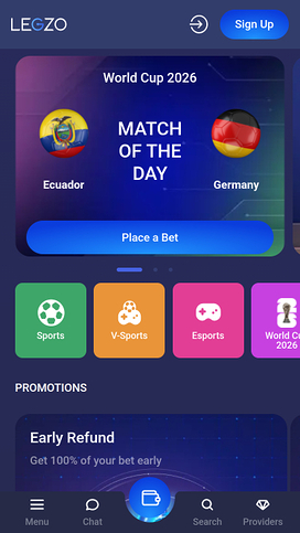 Deportes móviles del casino Legzo