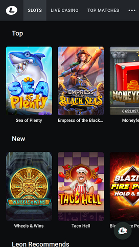 Leon Casino Mobile Games