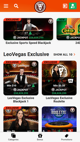 LeoVegas Casino Mobile Live Dealer