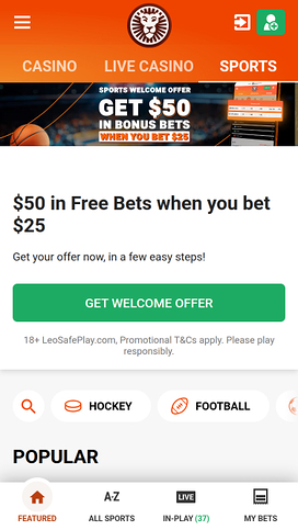 LeoVegas Casino Mobile Sports