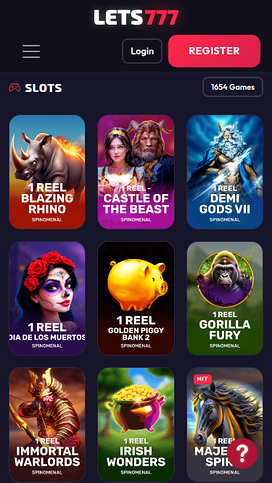 Lets777 Casino Mobile Games