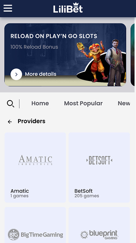 Lilibet Casino Mobile Game Developers