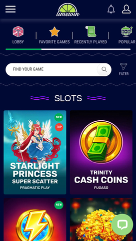 Limewin Casino Mobile Games