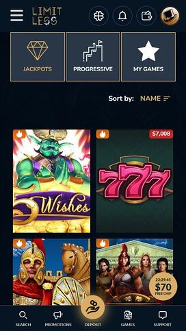 Limitless Casino Mobile Jackpot