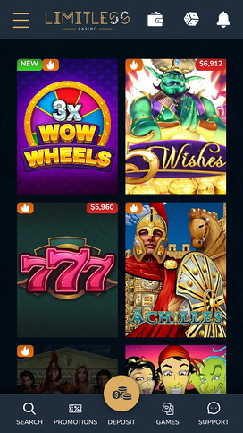 Limitless Casino Mobile Games