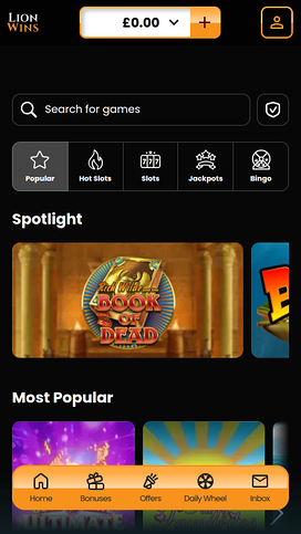 Lion Wins Casino Mobile Games