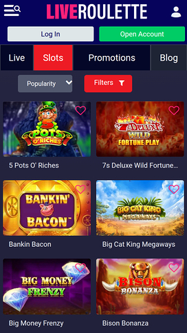 Live Roulette Casino Mobile Games