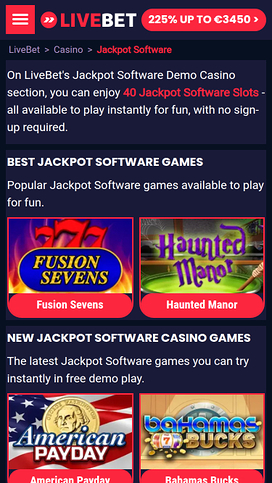 Livebet Casino Mobile Jackpot