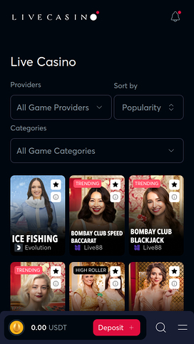 Livecasino Mobile Live Dealer