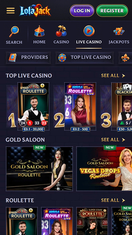  LolaJack Casino Live Dealer