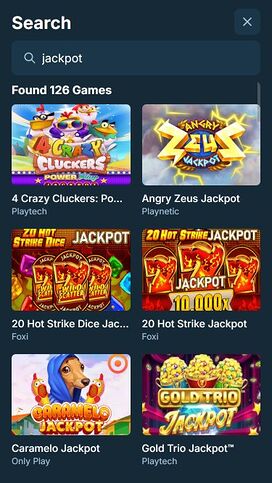 Jackpot móvil del casino Lolo