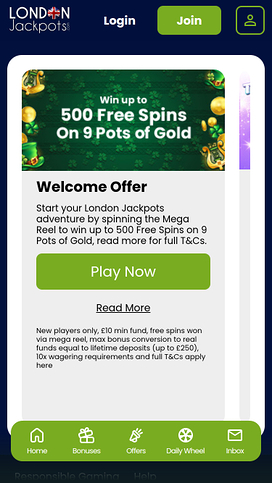 London Jackpots Casino Mobile Promotions