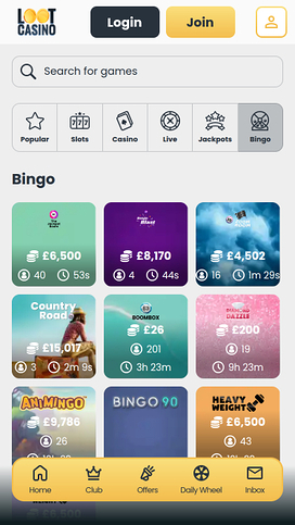 Loot Casino Mobile Bingo
