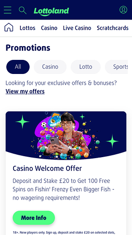 Lottoland Casino Mobile Promotions