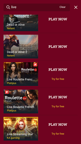 Luck Of Spins Casino Mobile Live Dealer