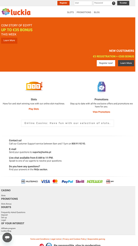 Luckia Casino Mobile Homepage