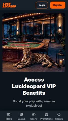 VIP page screenshot of Luck Leopard Casino