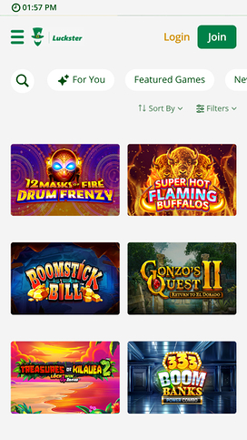 Luckster Casino Mobile Games