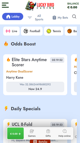 Lucky Bird Casino Mobile Sports