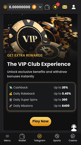 Lucky Block Casino Mobile Homepage