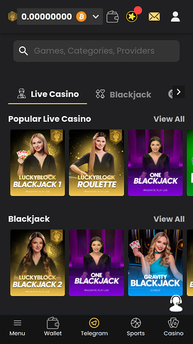 Lucky Block Casino Mobile Live Dealer
