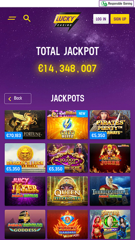 Lucky Casino Mobile Jackpot 