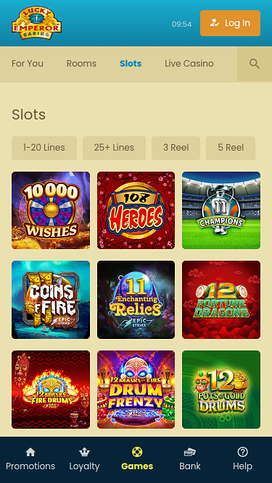 Lucky Emperor Casino Mobile Games