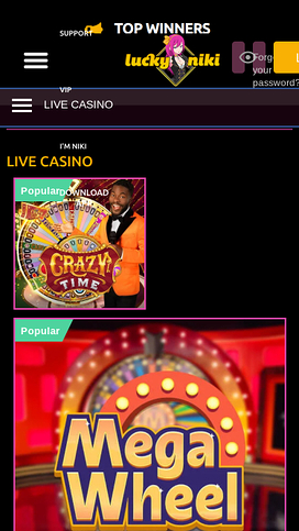 Lucky Niki Casino Mobile Live Dealer