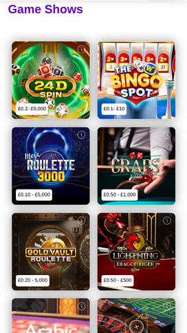 Lucky Pants Bingo Mobile Live Dealer