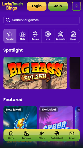 Lucky Touch Bingo Mobile Games
