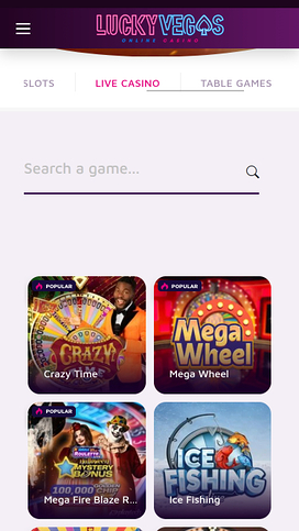 Lucky Vegas Casino Mobile Live Dealer