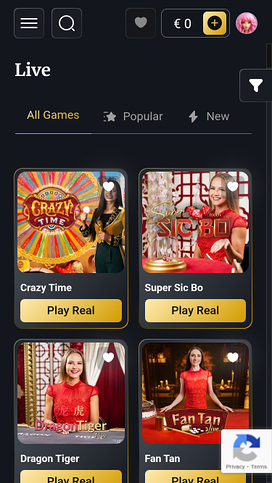 Casino móvil Lucky Wells con crupier en vivo