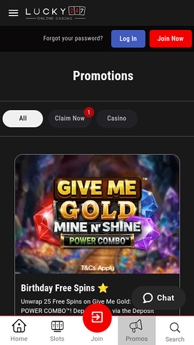 Lucky247 Casino Mobile Promotions