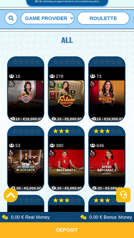 Luckybull Casino Mobile Live Dealer