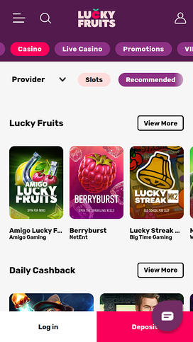 LuckyFruits Casino Mobile Games