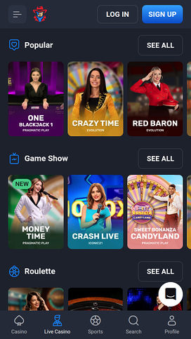 Luckyhunter Mobile Live Dealer